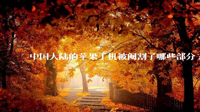 中国大陆的苹果手机被阉割了哪些部分?